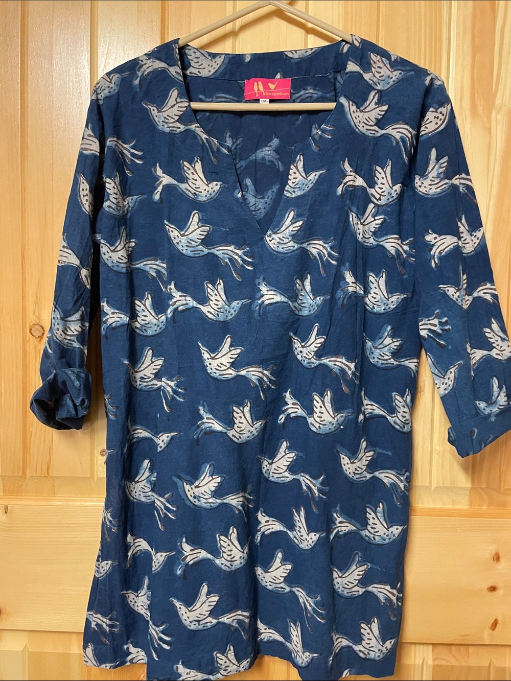 Cotton Batik Style Bird Tunic
